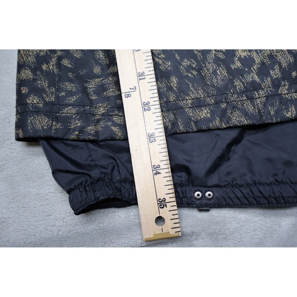 Burton Snow Pants Womens Medium Black Gold Leopard Print Waterproof Cargo Skiing - Picture 5 of 14